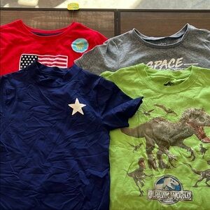 Cat & Jack Green Short Sleeve Tee with Dinosaur Design